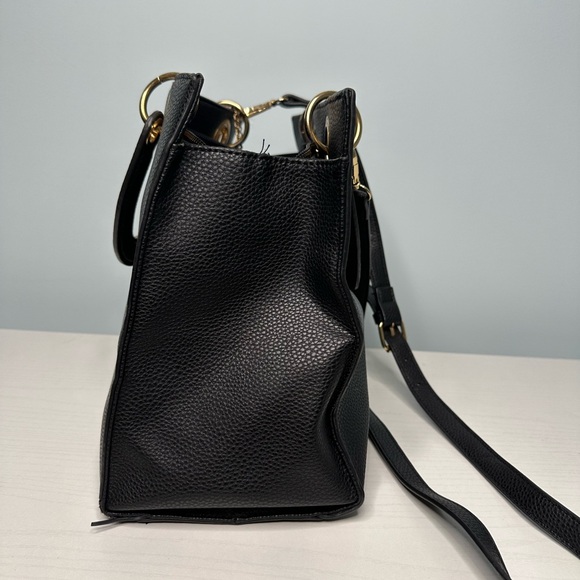 Badgley Mischka Black Vegan Leather Satchel - Picture 5 of 6